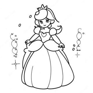 Princess Peach Coloring Pages