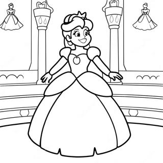 Princess Peach Coloring Pages