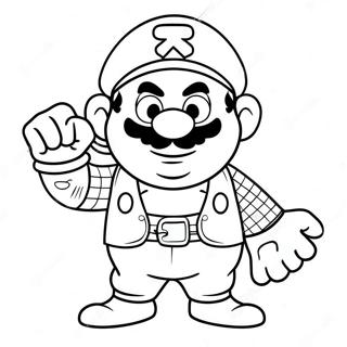 Wario In A Pirate Costume Coloring Page 50170 10988