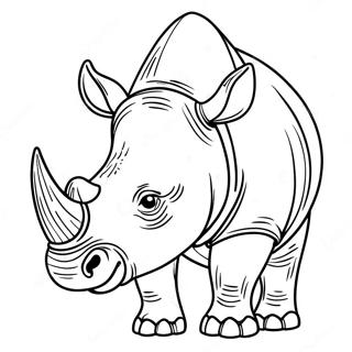 Majestic African Rhino Coloring Page 50453-11033