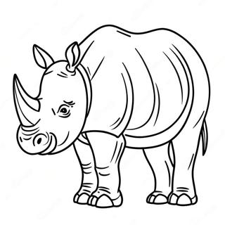 Majestic African Rhino Coloring Page 50453-11034