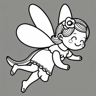 Whimsical Fairy Flying Coloring Page 50550-11068