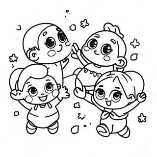 Joyful Cry Babies Dancing Around Coloring Page 50641-11083