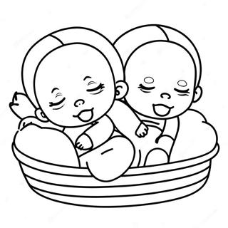 Sleepy Cry Babies Napping Coloring Page 50642-11085