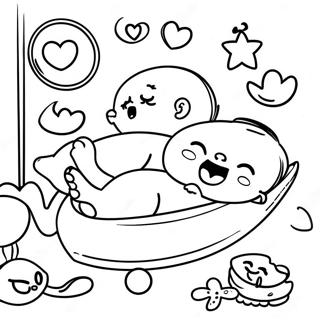 Sleepy Cry Babies Napping Coloring Page 50642-11086