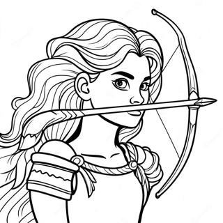 Merida With Bow And Arrow Coloring Page 50816-11110