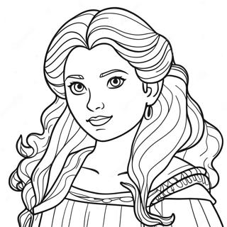Merida With Wild Hair Coloring Page 50820-11128