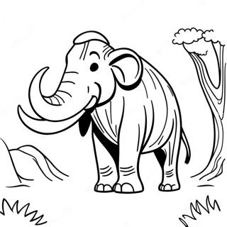 Prehistoric Mammoth Coloring Page 50913-11131