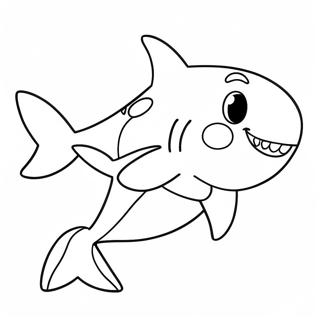 Cute Cartoon Shark Coloring Page 5098-2465