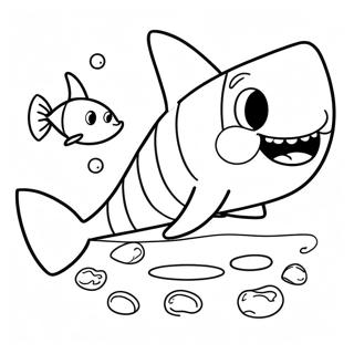 Cute Cartoon Shark Coloring Page 5098-2466