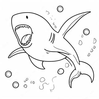 Ferocious Great White Shark Coloring Page 5099-2601