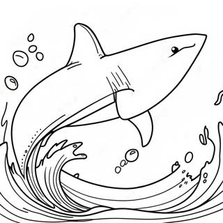 Ferocious Great White Shark Coloring Page 5099-2602