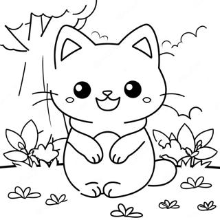 Chococat In A Garden Coloring Page 51004 11157