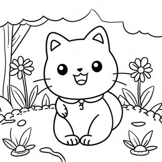 Chococat In A Garden Coloring Page 51004 11159
