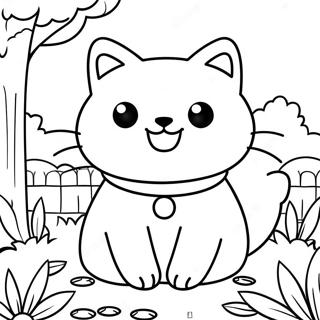 Chococat In A Garden Coloring Page 51004 11160