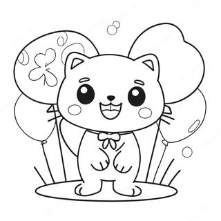 Chococat With Balloons Coloring Page 51005 11164