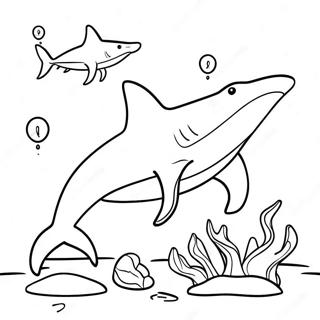 Friendly Hammerhead Shark Coloring Page 5100-1244