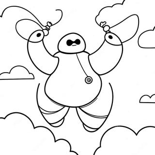 Baymax Flying In The Sky Coloring Page 51092-11170