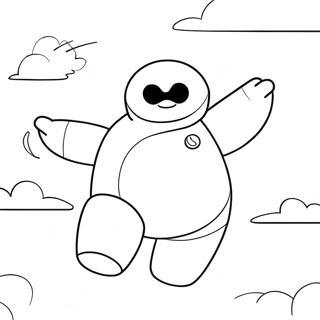 Baymax Flying In The Sky Coloring Page 51092-11171