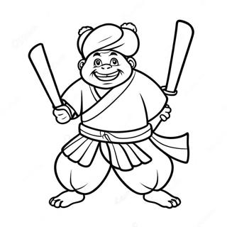 Wasabi With His Blades Coloring Page 51095-11181