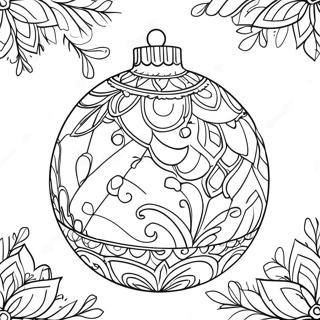 Colorful Christmas Ornament Coloring Page 51908-11350