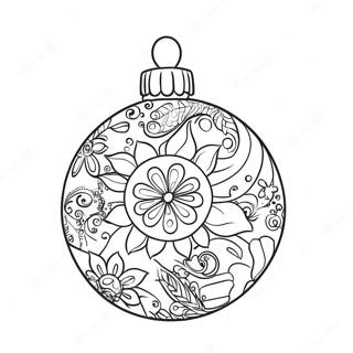 Colorful Christmas Ornament Coloring Page 51908-11352