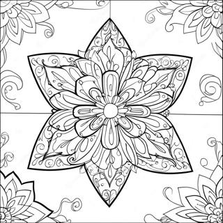 Sparkling Star Shaped Ornament Coloring Page 51909-11353