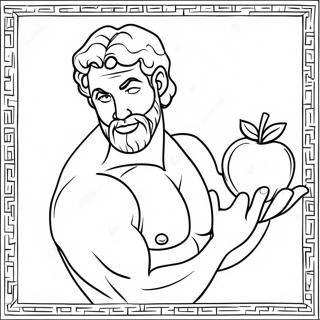 Hercules With Golden Apples Coloring Page 52093-11394