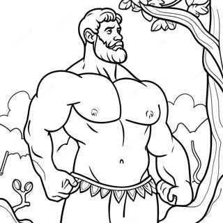 Hercules Performing Twelve Labors Coloring Page 52096-11406