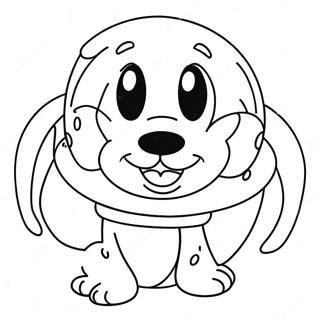 Cute Pluto With A Happy Face Coloring Page 52752-11530