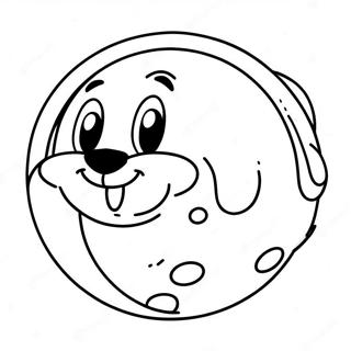 Cute Pluto With A Happy Face Coloring Page 52752-11531