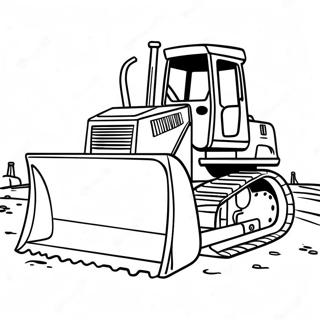 Construction Site Bulldozer Coloring Page 53032-11589