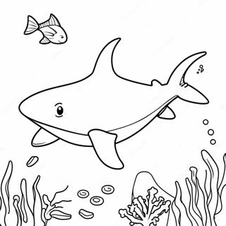 Hammerhead Shark Swimming Coloring Page 53217-11646