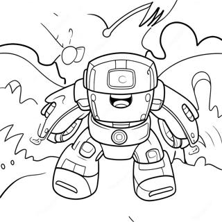 Rescue Bots Heatwave Rescue Scene Coloring Page 53386-11678