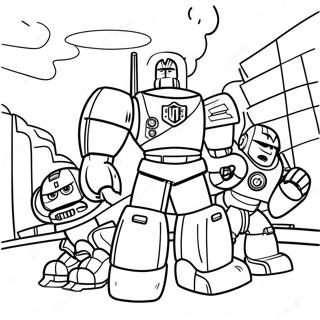 Rescue Bots Heatwave Rescue Scene Coloring Page 53386 11679