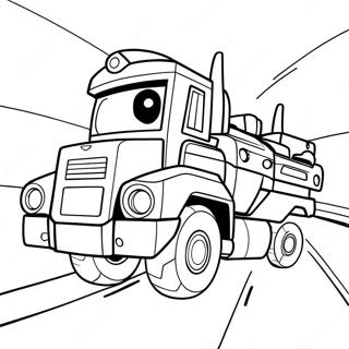 Rescue Bots Chase Driving Coloring Page 53387 11684
