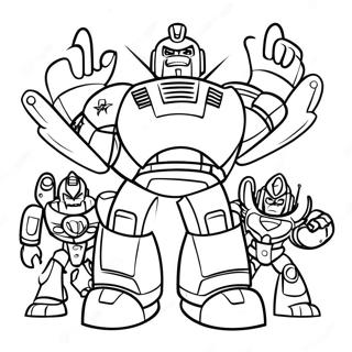 Rescue Bots Medix Helping Friends Coloring Page 53388 11687