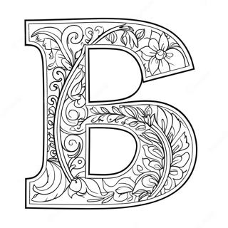 Big Letter B Coloring Page 53646 11738