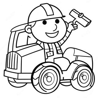 Bob The Builder In A Construction Vehicle Coloring Page 53739-11757