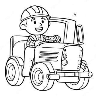 Bob The Builder In A Construction Vehicle Coloring Page 53739-11760