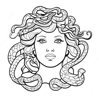 Medusa With Colorful Snakes Coloring Page 53831-11770