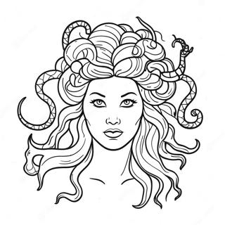 Medusa In A Mythical Forest Coloring Page 53832-11773