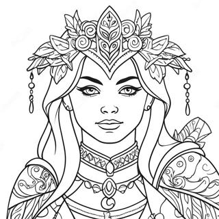 Raven Queen In Magical Outfit Coloring Page 53923-11794