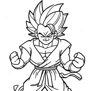 Gogeta In Fusion Dance Coloring Page 54180-11858