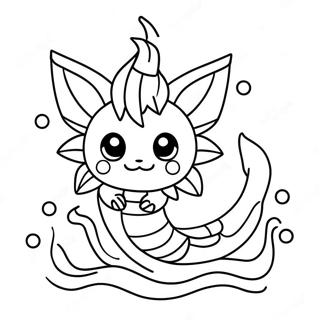 Vaporeon Swimming In The Ocean Coloring Page 54269-11869