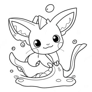 Vaporeon Swimming In The Ocean Coloring Page 54269-11871