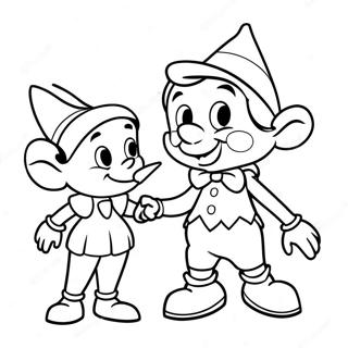 Pinocchio With Blue Fairy Coloring Page 54455-11910