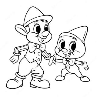 Pinocchio And Jiminy Cricket Coloring Page 54457-11917