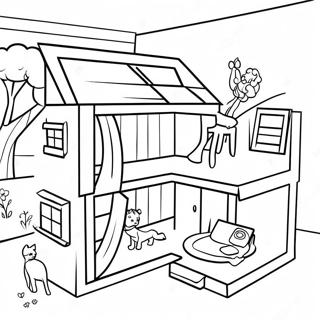 Gabby S Dollhouse Fun Adventure Coloring Page 5449-1488