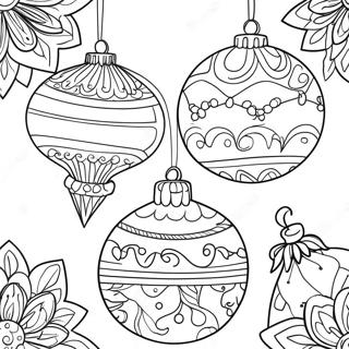Beautiful Christmas Ornaments Coloring Page 54547 11945